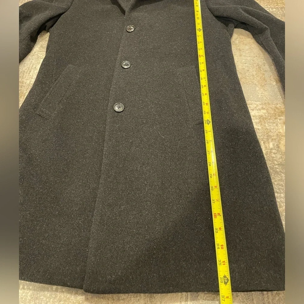 Nautica Barge Overcoat Classic Fit Wool Cashmere Blend Lined 40R Dark Gray $450